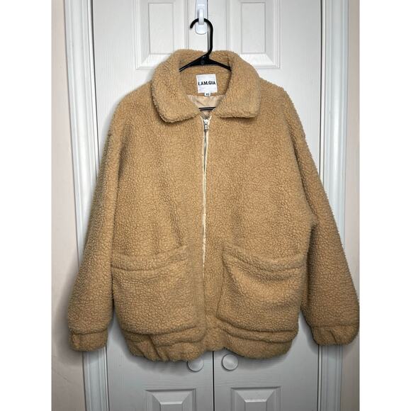 I.AM.GIA Tan Coat Womens Size XS Teddy - Picture 1 of 7